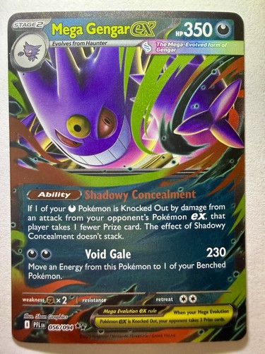 Mega Gengar ex Double Rare ME02: Phantasmal Flames 056/094 NM, Beautiful!! 🔥 - Picture 1 of 6