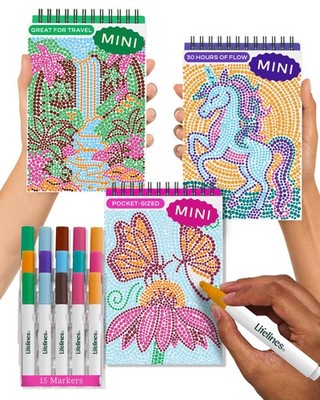 Lifelines FlowArt Mini Activity Pads, 3-Pack - Guided Minis, Multi-colored