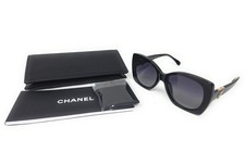 Chanel Polarized Sunglasses Chanel Logo 5519-A c.622/S8, Black-Gray Lens NEW
