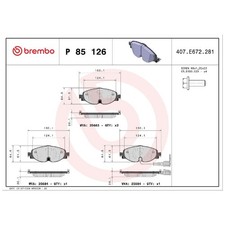 Brembo Bremsbelagsatz Bremsklötze vorne 5Q0698151B 5Q0698151F 21006644
