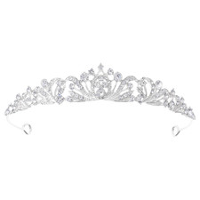 Silver Tiara for Women Bride Princess Crown for Birthday Wedding