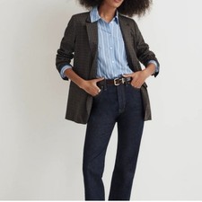 Madewell Blazer Women  s Brown Hawsell Plaid Larsen Jacket Academia Preppy Medium