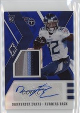 2020 Panini Phoenix RPS Rookie Jersey Prime Blue /50 Darrynton Evans Auto 1dm4