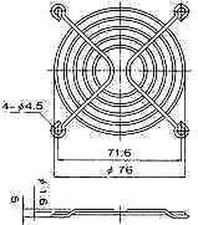 10pcs Fan guard protective grill 80x80mm Sinwan