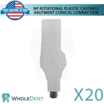 20X NP Conical Connection UCLA Castable Rotational Abutment Dental Prosthetic