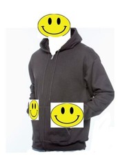 3XL Charcoal Hanes Adult 7.8 oz EcoSmart 50/50 Full Zip Hood Front Pockets P180