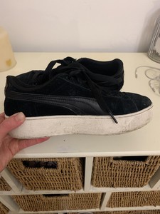 puma black suede trainers womens