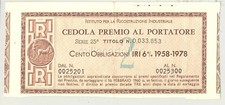 Obligation Ist. for La Ricost. Industrial - Bearer Award Coupon (1)