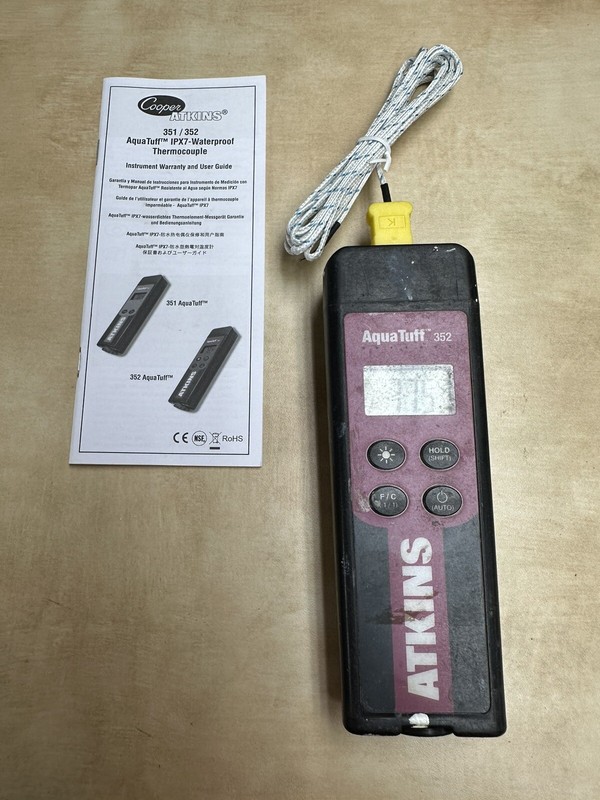 Atkins AquaTuff Type K Model 352, Tested working -100F to 999F Range