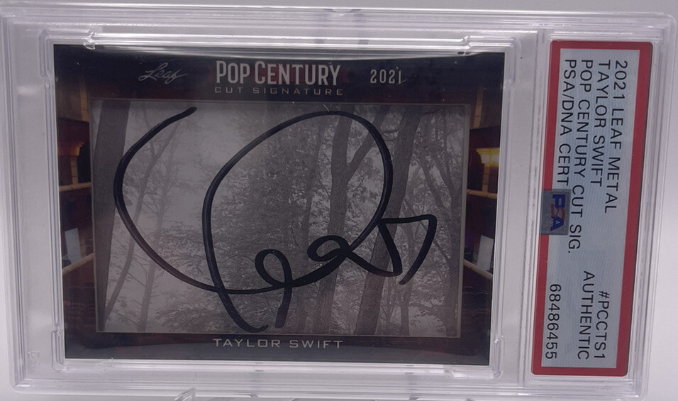 2021 Leaf Metal Pop Century Cut Signatures Taylor Swift Auto PSA