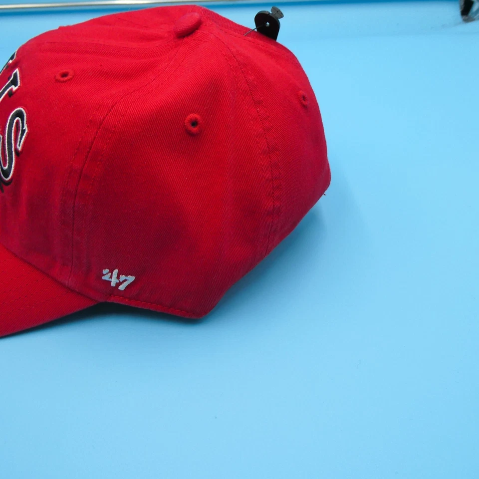 Chicago Bulls Sombrero Para Hombres Correa Trasera '47 Marca Roja Gorra de Béisbol Baloncesto NBA Nuevo Foto 4 de 4