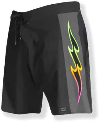Billabong D Bah Neon Board Shorts - NWT Mens 40 Black / Multi - #46822-E2