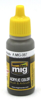 Colore Acrilico AMMO MIG-0130 Faded Giallo - 17 Ml, Atossico, Made In Spain