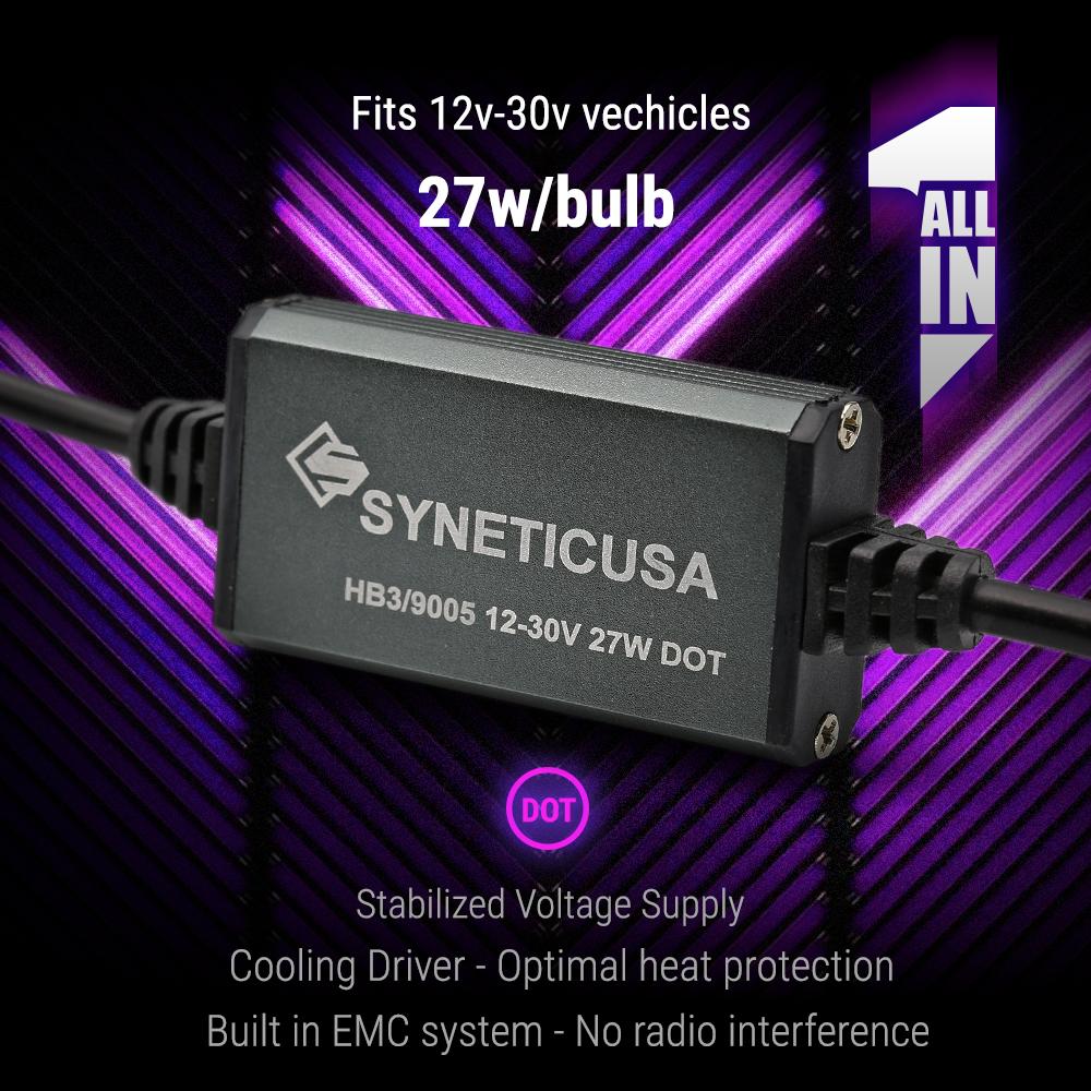 Kit De Bombillas LED H13 9008 Syneticusa | Luz Blanca Fría 6000K Para Haz Alto Y Bajo, Compatible CAN Bus