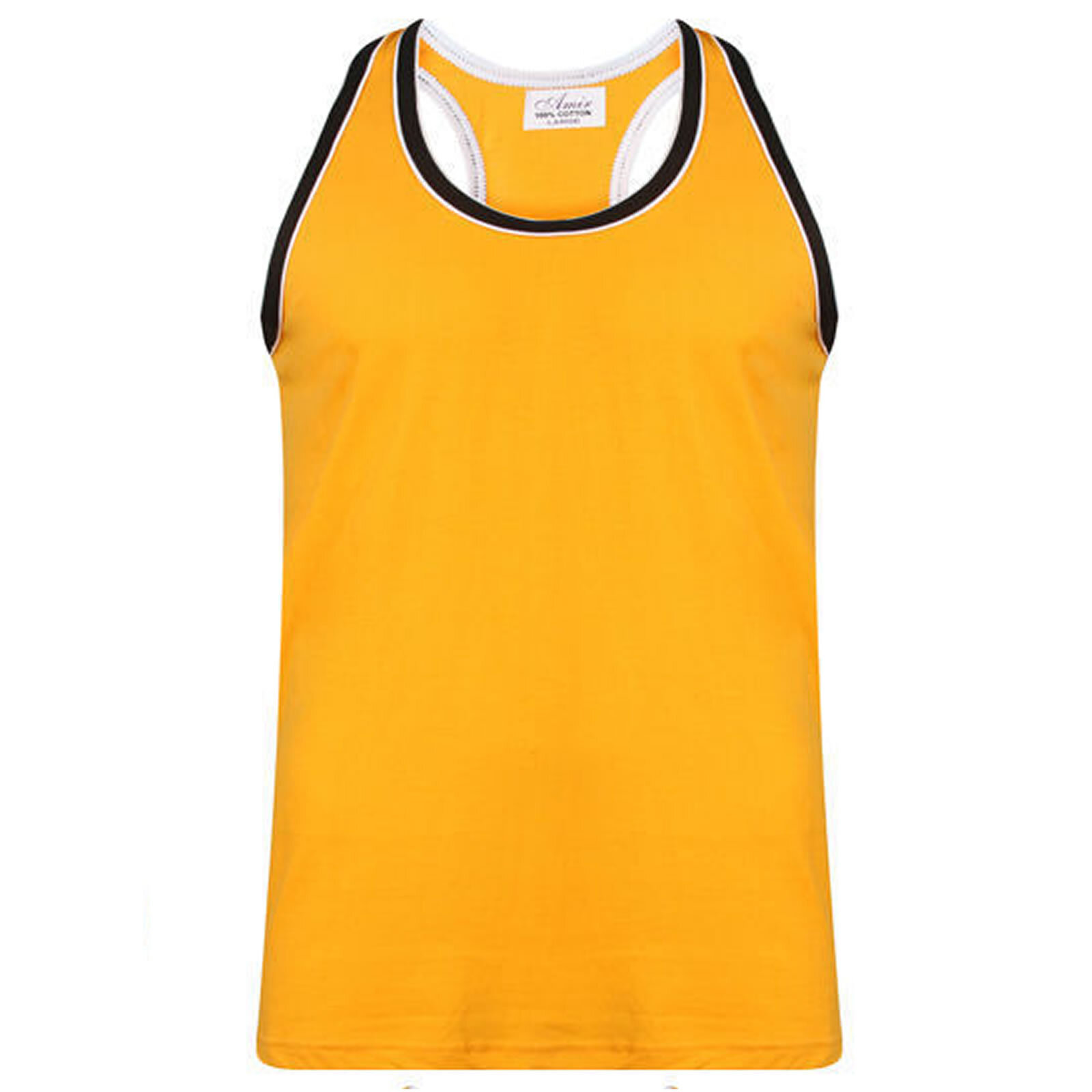 Mens Muscle Gym Vest Racer Back Tank TShirt Vests Training Top Fit 100