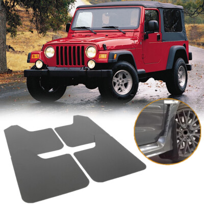 4Pcs Rally Sport Mud Flaps Flexible&Bendable Splash Mudguard For Jeep Wrangler