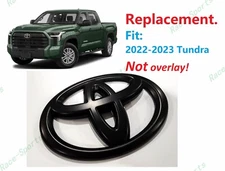 1PC Matte Black Replacement Front Toyota Logo EMBLEM Toyota Tundra Sequoia
