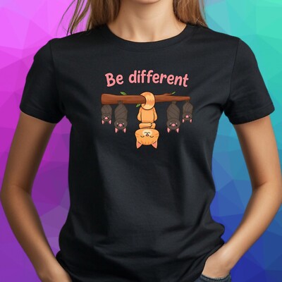 Frauen T-Shirt Be Different Motiv Baumwolle Größe S bis 3XL