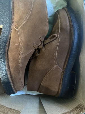 Clarks  Boots Mens 5.5 M Desert Chukka Brown  Taupe Suede Lace Up (Damage Box)