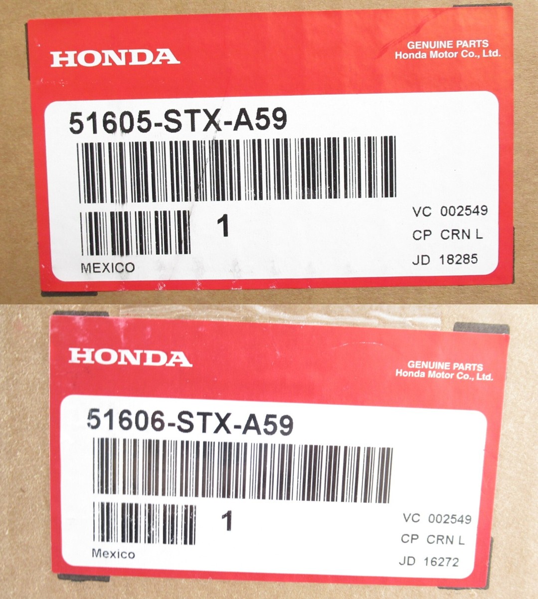 シ*ー様 APT-005 Genuine OEM Acura 51605-STX-A59 & 51606-STX-A59 Front Strut ABS
