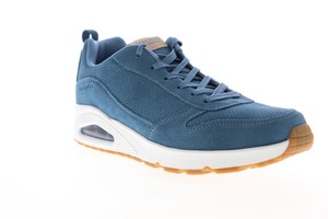 skechers lace up sneakers hombre azul