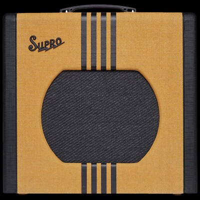 NEW SUPRO DELTA KING 1X12 6V6  15 WATT TUBE COMBO AMPLIFIER TWEED/BLACK STRIPES