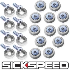 POLISHED 20 PC BILLET ALUMINUM FENDER/BUMPER WASHER/BOLT ENGINE BAY DRESS UP P2