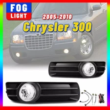 Bumper Fog Lights for 2005-2010 Chrysler 300 Assembly Lamps Wiring Kit Switch