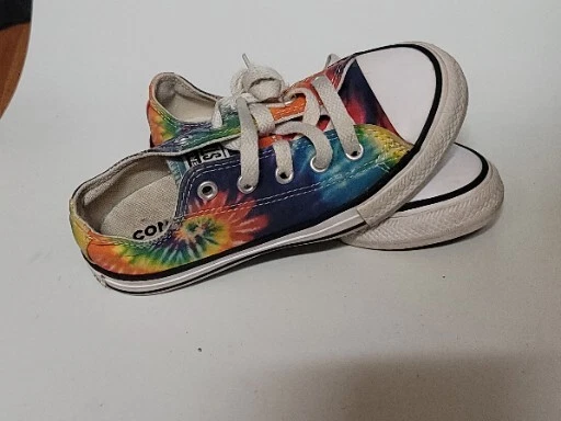 Scarpe da ginnastica Converse Chuck Taylor All Star tie top basse tintura bambini taglia gioventù 12