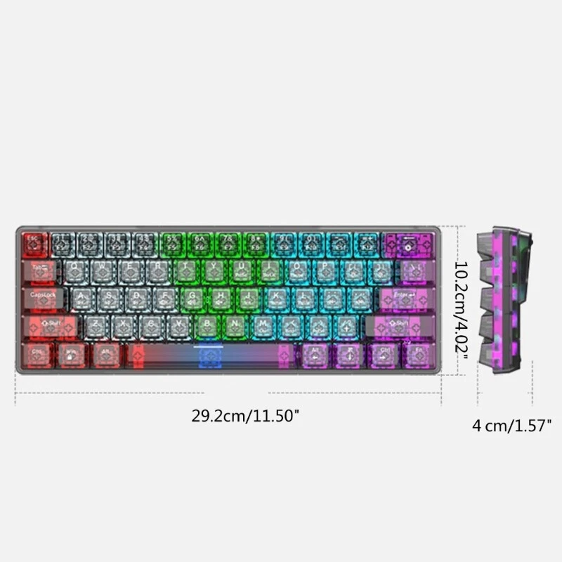 61-Key RGB Backlit Mechanical Gaming Keyboard and Mouse Set for PC with Vibrant Lighting and Responsive Keys