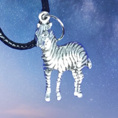 Handgefertigte Zebra Kordel Halskette Geschenk Strumpf Füller MTO158