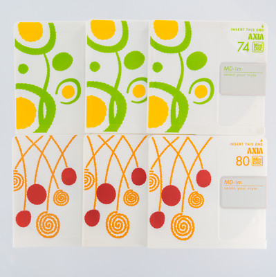 Axia  Select Your Style  MD-im Minidisc   3x Cherry, 3x Sunflower [74/80 Min]