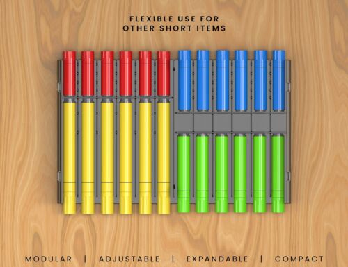 TOOLI-ART 72 Art Marker Storage Tray Organizer Holder Adjustable Divider 6 Trays - Picture 9 of 9