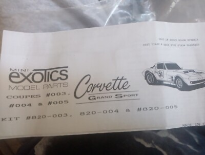 Mini Exotics 1963 Corvette Grand Sports Coupe Resin Model Parts 1/24 | eBay