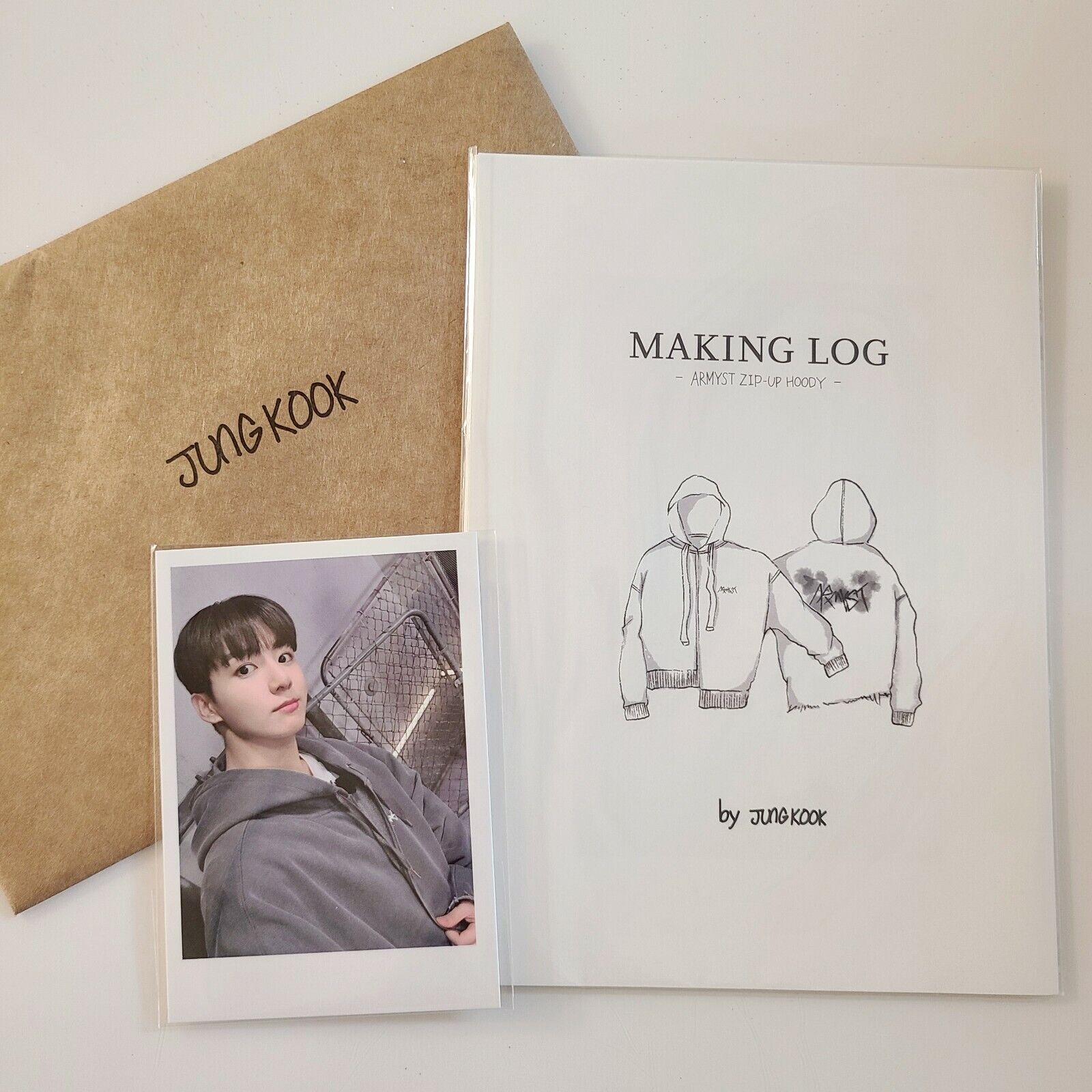 BTS JUNGKOOK ARTIST MADE COLLECTION BY BTS ARMYST Hoody Photo Card & Making  Log