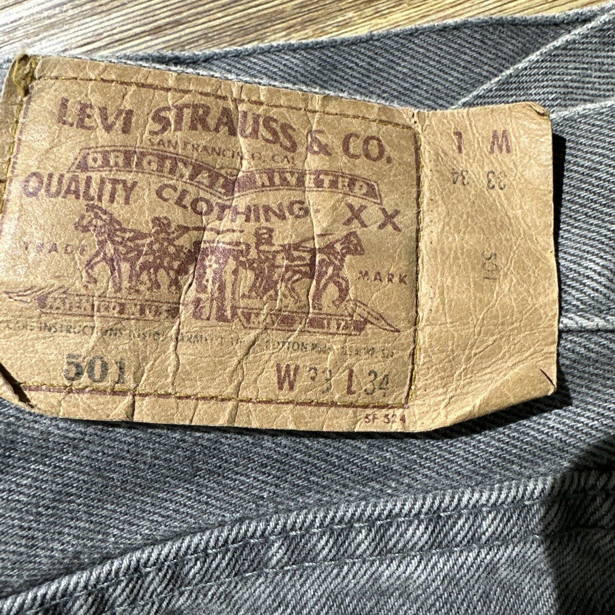 Vtg 90s USA Levis 501 Men's Tag W33 L34 L Faded Black Jeans Vtg 90s USA Levis 501 Men's Tag W33 L34 L Faded Black Jeans