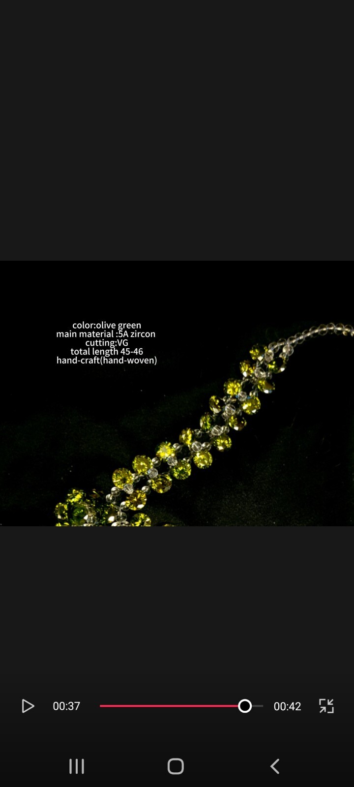 Green Gemstone Necklace for Women-image