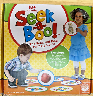 Seek-A-Boo Board Game Preschool Memory Vocab.  Large Motor Skills 2013 Complete