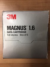 3M Magnus 1.6GB Data Cartridge - 950ft - 38,750 ftpi - 900 Oe - NEW Box of 5