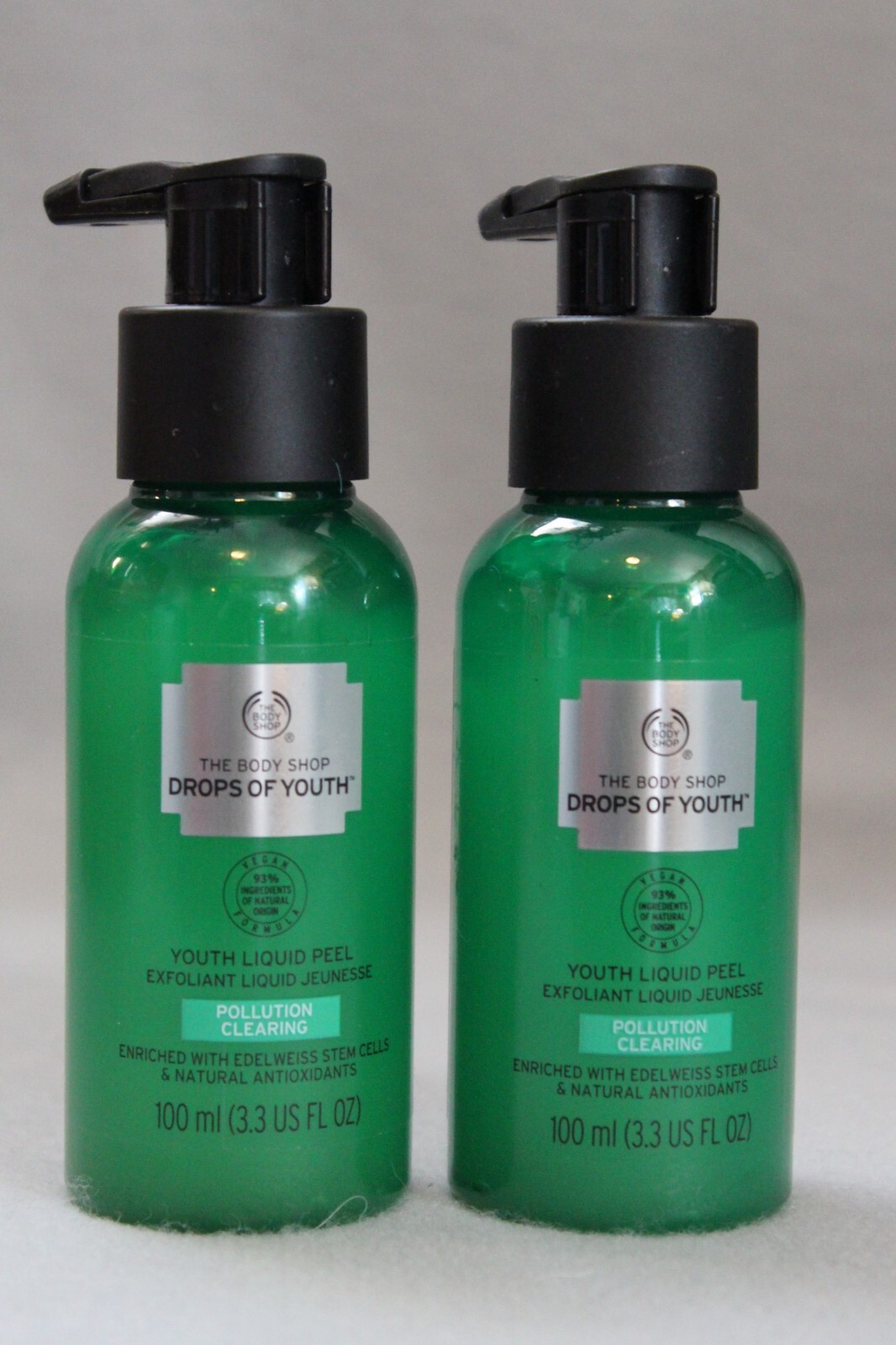 Drops of Youth Liquid Peel Pump x2 Pollution Clearing Body Shop 100mL 3.3z NEW eBay