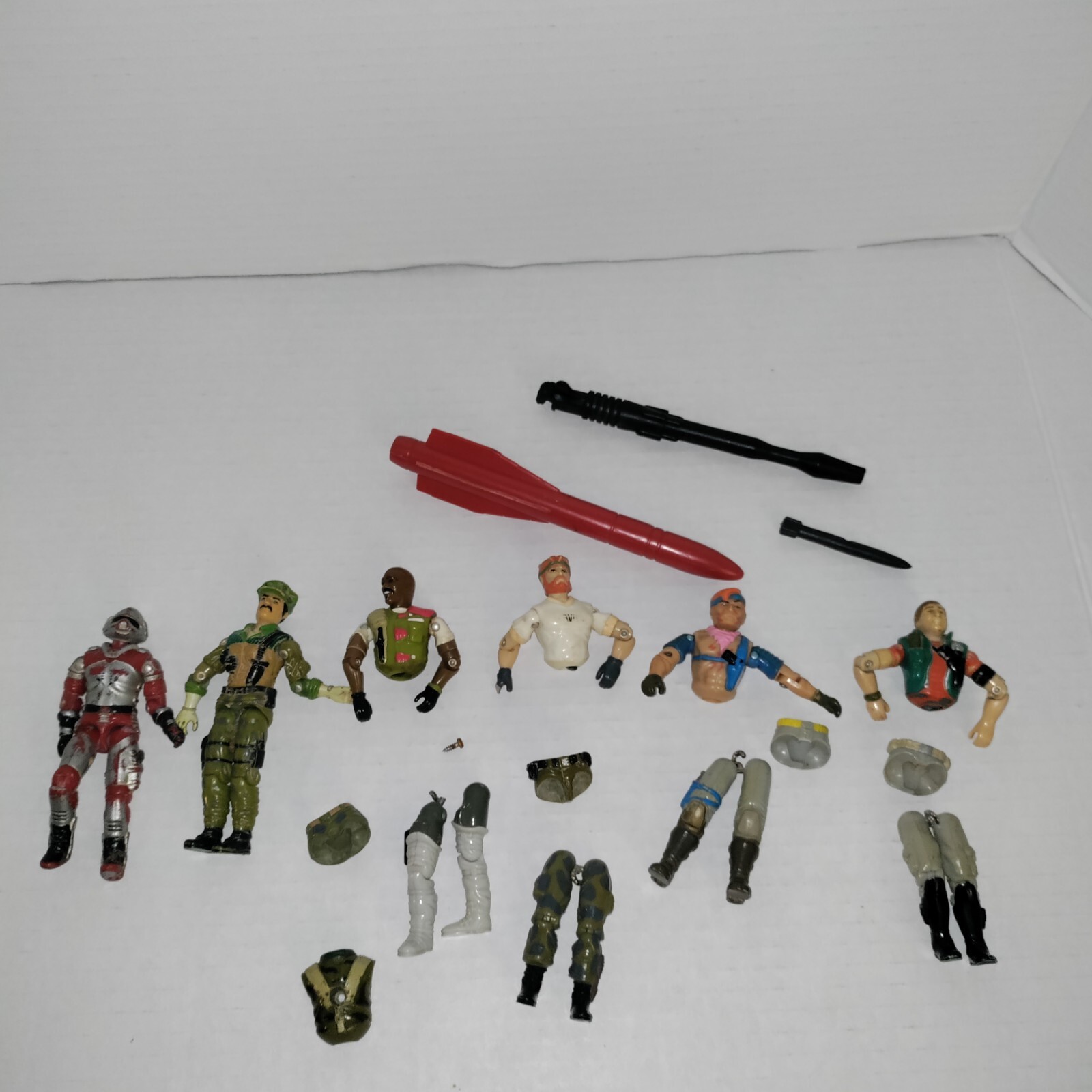 Vintage GiJoe Action Figure Body Parts And Vehicle Parts Lot 1980s90s
