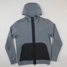 Jordan Dri-FIT Statement Hoodie Men S Gray Fleece Full Zip Sweatshirt DJ0875-091