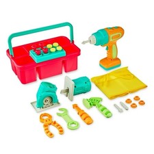 Spark Create Imagine 25 Piece Tool Play Set Toy Drill Saw Wrench Pliers Box