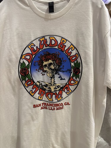 T-shirt Dead And Company Golden Gate Park - Réimpression 25e Anniversaire - Blanc - Taille Regular - Personnalisable