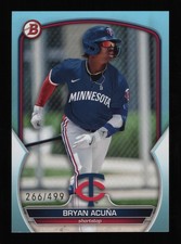 2023 Bowman Draft Bryan Acuna BD-39 Sky Blue /499 RC Paper