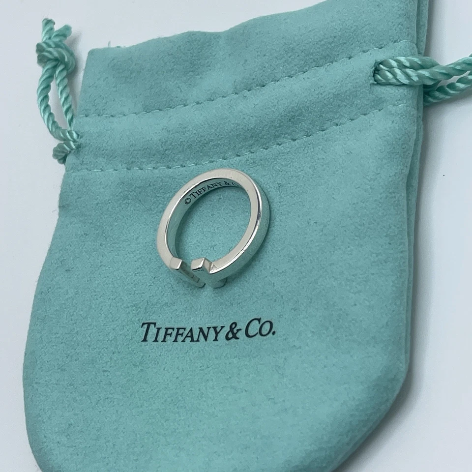 Tiffany & Co. Sterling Silver 925 T Square Band Ring Size 7 - Image 3 of 4