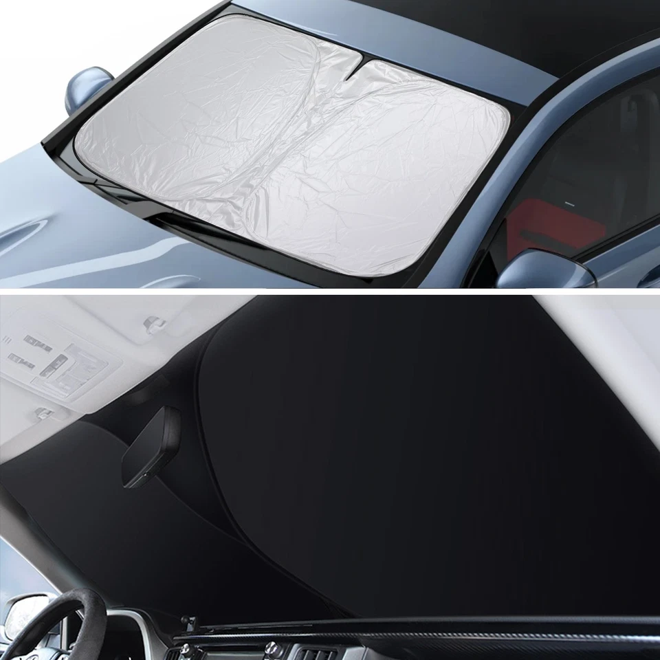Foldable Car Windshield Sun Shade Visor Auto Front Window UV Block Shield Cover - Image 2 of 4