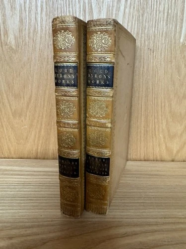 1815 Lord Byron The Works of 2 Volume Complete Set of Books w/Pullout    ID123
