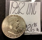 1952 Franklin Silver Half Dollar UNC! ENN Coins
