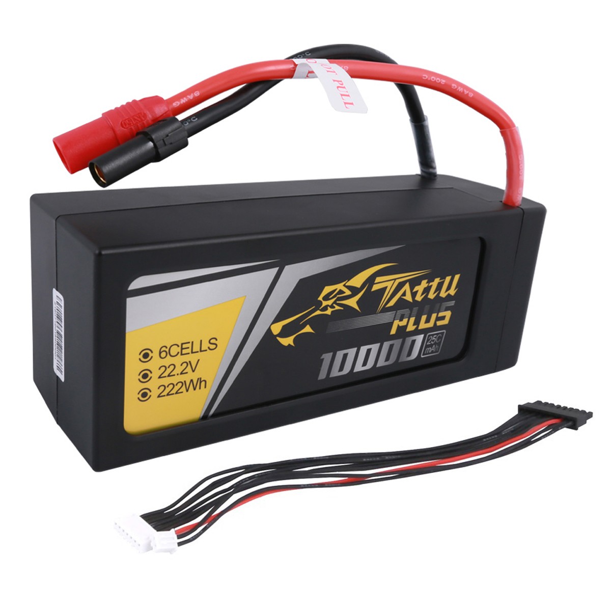 Tattu Plus 10000 мАч 22,2 В 25C 6 S Lipo Аккумулятор с разъемом AS150 + XT150